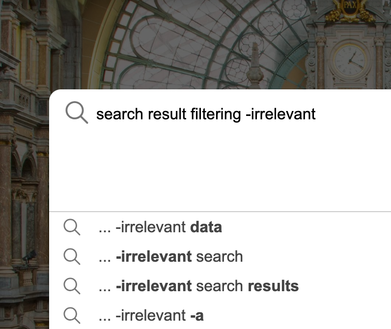 How to Filter Out Irrelevant Search Results